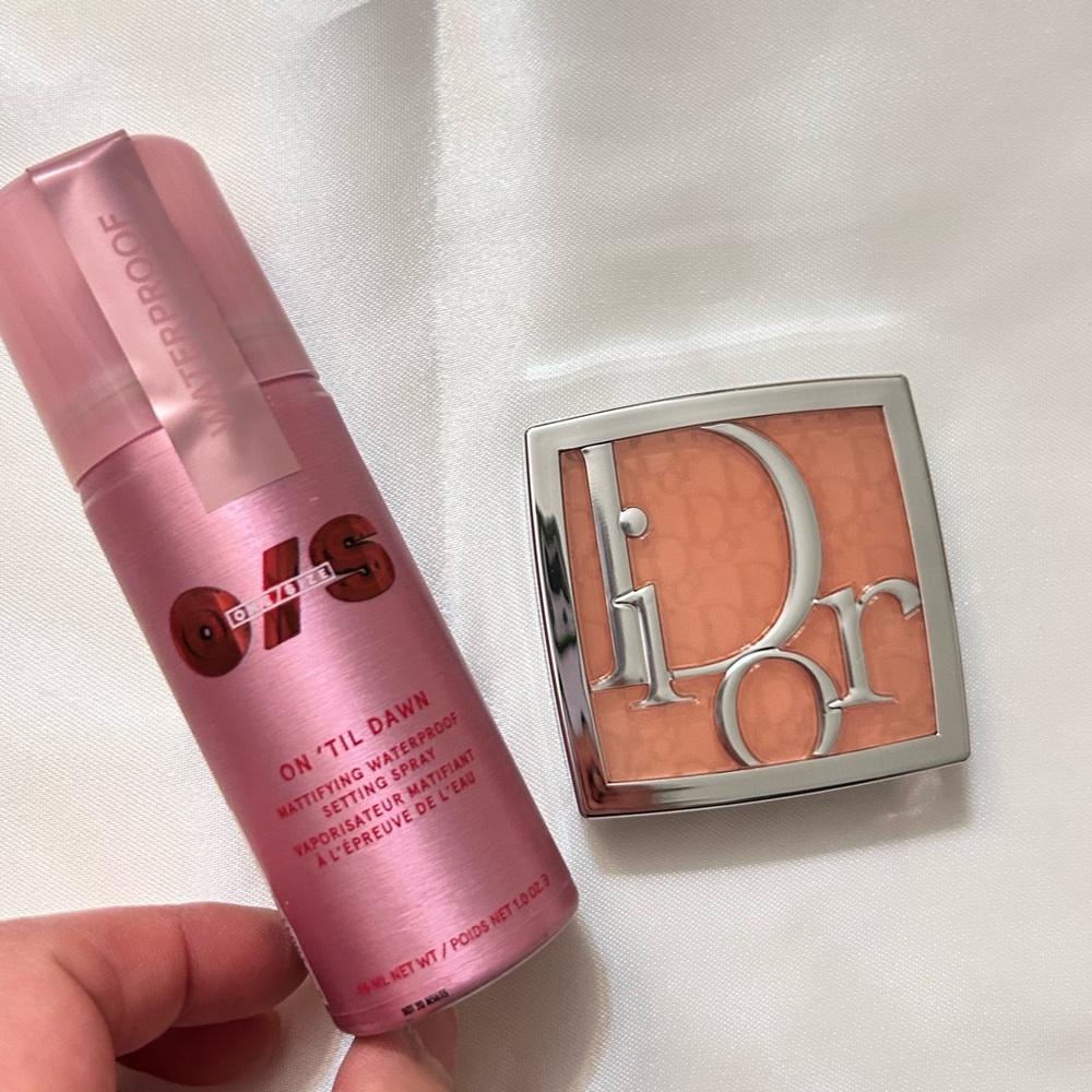 Dior blush & One Size setting spray